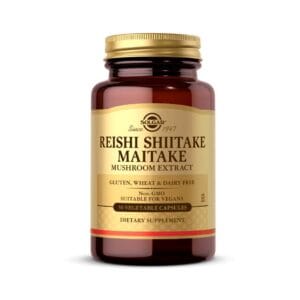 Reishi, Shiitake e Maitake Ext. de Cogumelos 50 cápsulas Solgar
