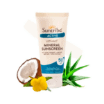 Protetor solar mineral natural FPS 50 Suntribe 100ml para rosto e corpo com alta proteção UVA e UVB