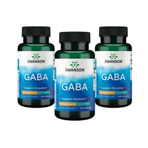 Gaba 500mg Pack 3 x 100 Cápsulas Swanson