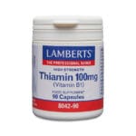 Tiamina (Vitamina B1) 100 Mg 90 Cápsulas Lamberts