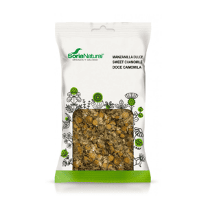 "Embalagem da Camomila Doce para Infusão 50g da Soria Natural, erva natural para relaxamento e bem-estar digestivo.