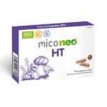 Frasco do Mico Neo HT com 60 cápsulas da NeoVital Health, suplemento com cogumelos medicinais para suporte à saúde cardiovascular.