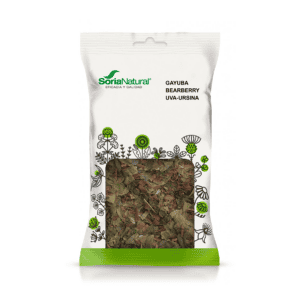 Embalagem da Uva Ursina para Infusão 50g da Soria Natural, erva natural para suporte urinário e bem-estar renal.