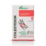 "Embalagem do Colestesor com 30 comprimidos da Soria Natural, suplemento natural para equilíbrio do colesterol.
