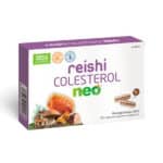 Frasco do Reishi Colesterol Neo com 30 cápsulas da NeoVital Health, suplemento natural para equilíbrio dos níveis de colesterol.