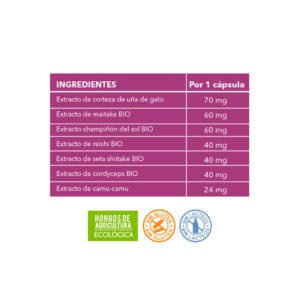 Frasco do Mico Neo DEF com 60 cápsulas da NeoVital Health, suplemento com cogumelos medicinais para reforço imunológico e proteção natural.