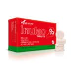 Embalagem do Inulac com 30 comprimidos da Soria Natural, suplemento digestivo para equilíbrio da flora intestinal.