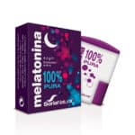 Frasco da Melatonina 100% Pura 1mg com 90 comprimidos da Soria Natural, suplemento natural para melhorar a qualidade do sono.