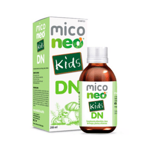 Frasco do Mico Neo DN Kids 200ml da NeoVital Health, suplemento natural para suporte imunológico infantil.