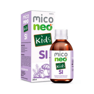 Frasco do Mico Neo SI Kids 200ml da NeoVital Health, suplemento natural para fortalecer a imunidade infantil.