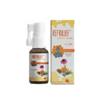 Frasco do Refrilief Spray Oral 50ml da Nutridil, alívio rápido e natural para a garganta.