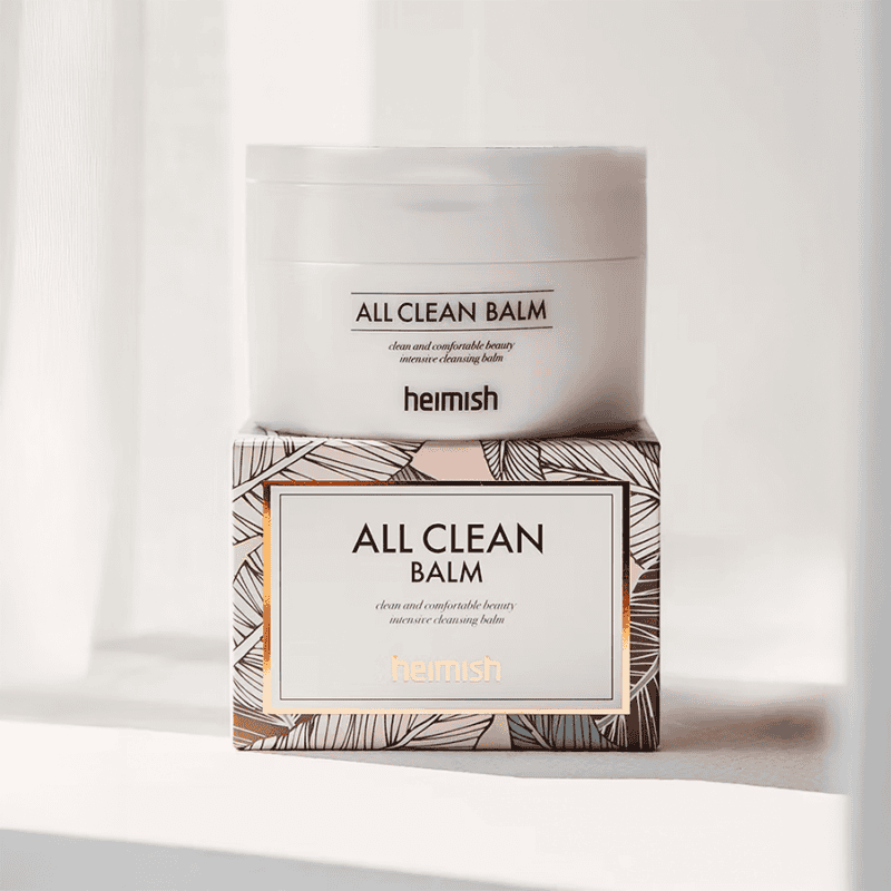 Pote do All Clean Bálsamo 120ml da Heimish, bálsamo de limpeza facial que derrete a maquilhagem e as impurezas.