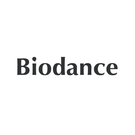 Logo da Biodance, marca de skincare coreano com foco em hidratação e barreira cutânea.