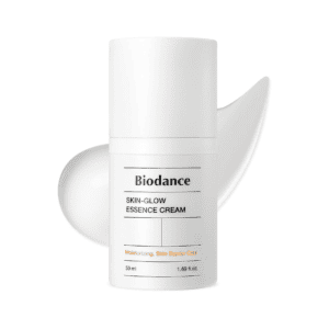 Frasco do Creme Skin-Glow Essence 50ml da Biodance, tratamento multifuncional para hidratação, luminosidade e firmeza da pele.