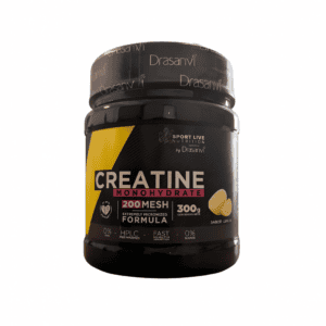 Creatina monohidratada 200 mesh sabor limão em pó 300g Drasanvi