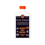 frasco de shampoo lola dream super hidratante 250ml com rótulo colorido, indicado para cabelos secos e ressecados