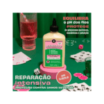 Tratamento capilar Densidade Acidificante pH 3.0/4.0 da Lola, máscara de 250g que reequilibra o pH e fortalece os fios danificados.
