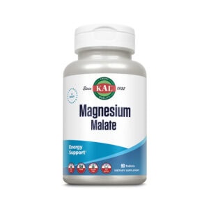 frasco de Magnésio Malato 90 comprimidos Kal, suplemento mineral que apoia a energia celular e a função muscular
