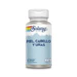 Frasco de suplemento Solaray Pele, Cabelo e Unhas com 60 cápsulas, fórmula com vitaminas e minerais para beleza e fortalecimento.