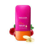 Sérum facial refinador Weleda Booster Drops 30ml com ingredientes naturais que suavizam e uniformizam a textura da pele.