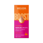 Sérum facial refinador Weleda Booster Drops 30ml com ingredientes naturais que suavizam e uniformizam a textura da pele.