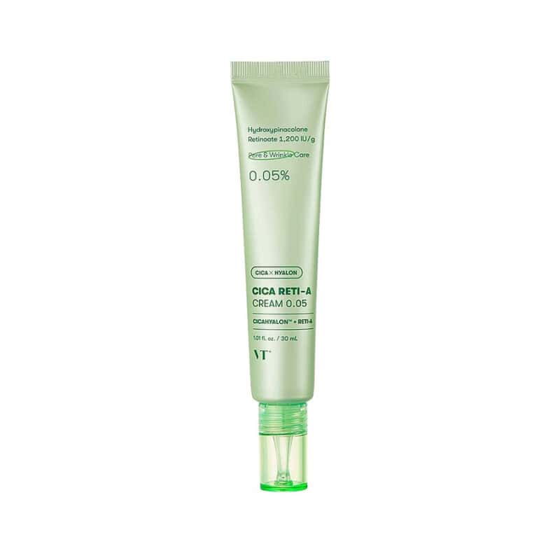 creme facial vt cosmetics cica reti-a com retinol em bisnaga de 30ml para suavizar rugas e acalmar a pele